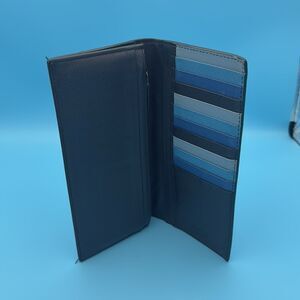 Prada Blue Saffiano Lux Leather Long Wallet- with Prada box and COA